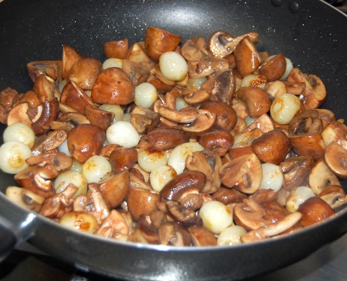 Boeuf Bourguignon mushrooms