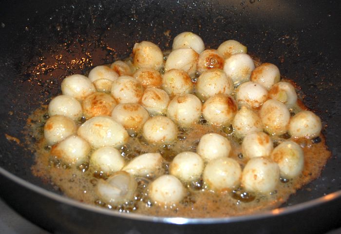 Boeuf Bourguignon pearl onions