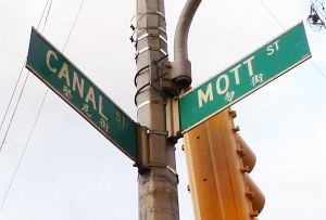 Intersection of Canal and Mott Streets