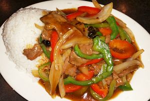 Beef with black bean sauce