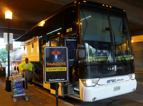 Vamoose bus departure from Bethesda, MD