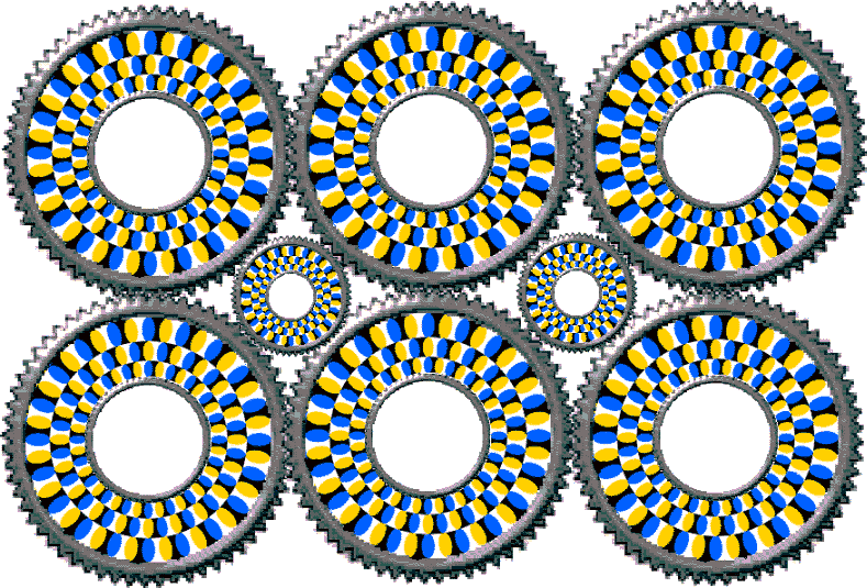 Gears in motion - derived from A. Kitaoka