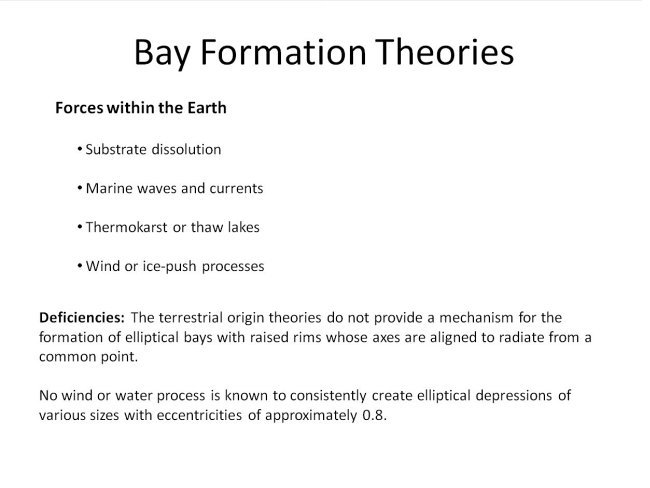 Carolina Bay terrestrial theories