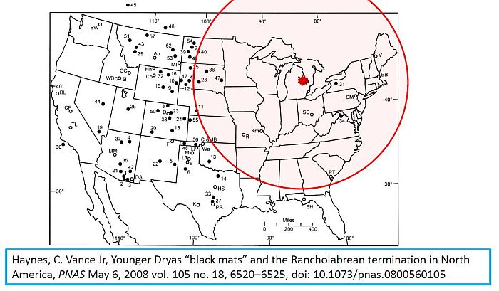 Locations of the black mat