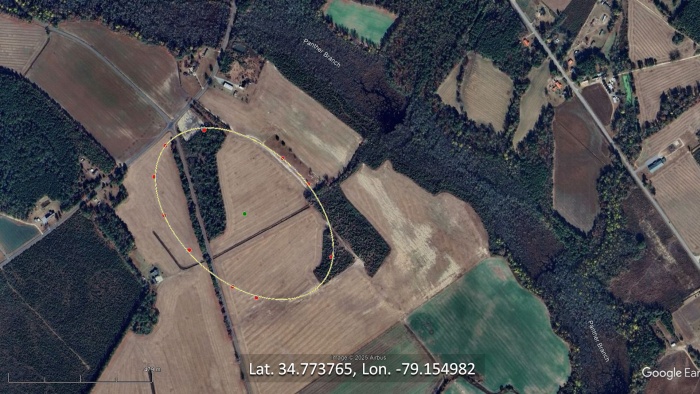 Satellite image of Carolina Bays