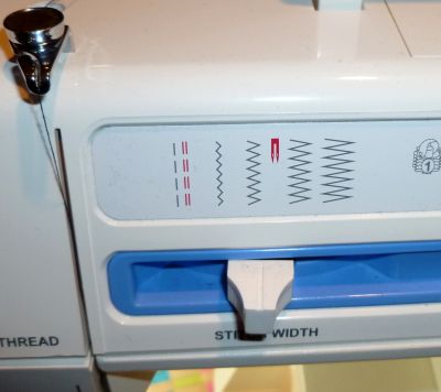 Setting stitch width