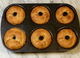 Banana nut bread in bundt pan