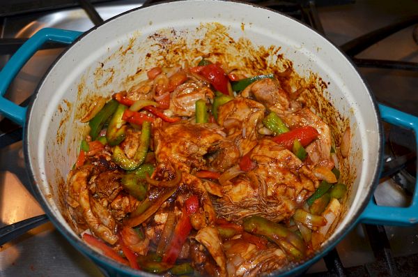 Chicken Paprikash preparation