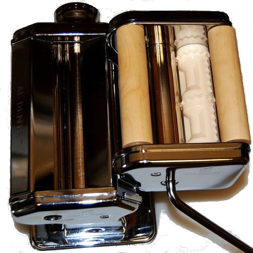 Pasta machine with ravioli attachment
