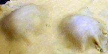 Manually made raviolis