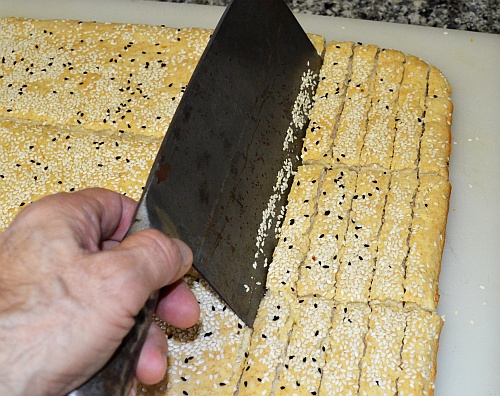 Cutting Sesame Sticks