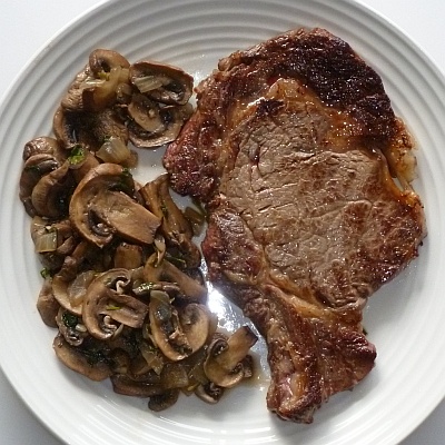 Steak and Mushrooms