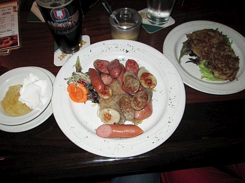 Mixed sausage platter