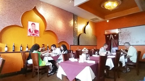 Interior of the Saffron Indian Restaurant