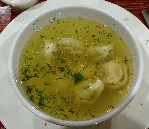 Soup with pelmeni