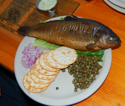 Smoked Trout Platter at the Switzerland Cafe