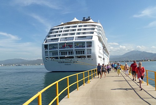 Disembarking at a port of call