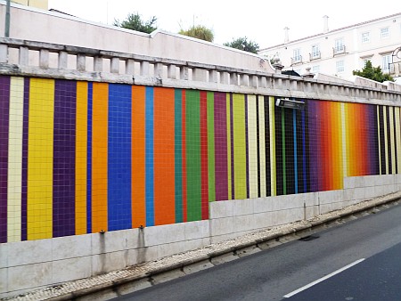 Colorful underpass