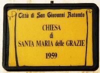 Santa Maria della Grazie plaque