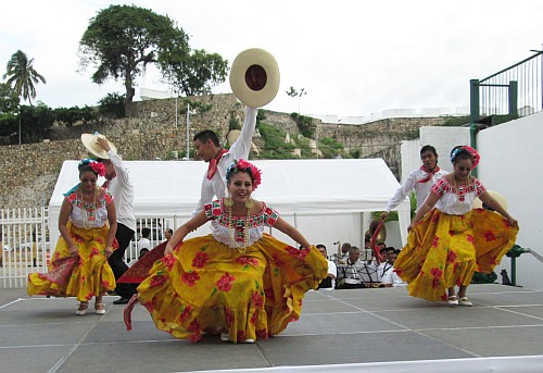 Dancers in traditonal dresses