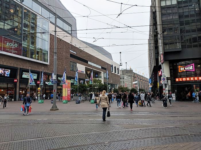 A busy intersection at The Hague