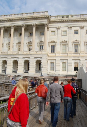 boardwalk to the Capitol building