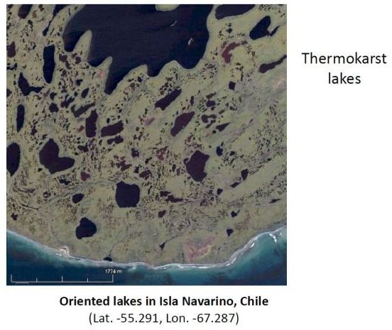 oriented lakes in Chile