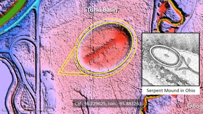 Tulsa Basin compared to Serpent Mound in Ohio