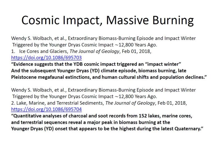 cosmic impact, massive burning