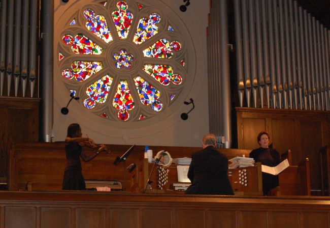 Musicians at Jeff Noordermeer's funeral service