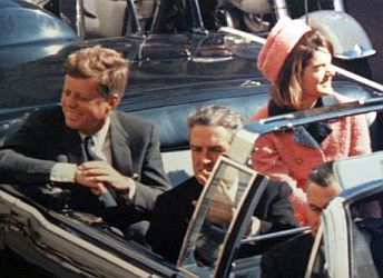 President Kennedy in the tragic motorcade