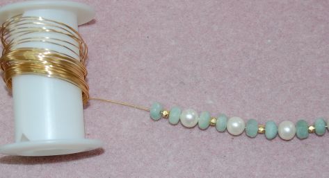 Jewelry wiring - threading the beads