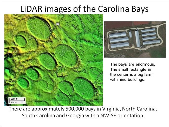 Carolina bays are enormous